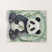 Puzzle Panda de Chubby assis dans une pose de lotus (Horizontal)