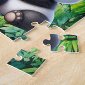 Puzzle Panda de l'amour mignon personnalisable (Côté)