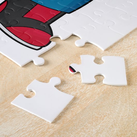 Puzzle Panda en boîte avec gants de boxe (Côté)