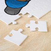 Puzzle Panda en tant qu'officier de police avec casquette (Côté)