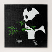 Puzzle Panda géant mange du bambou noir (Vertical)