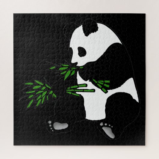 Puzzle Panda géant mange du bambou noir (Vertical)