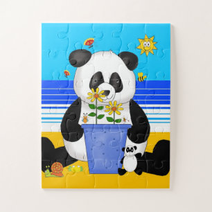Puzzle Panda ours enfants plage amusante