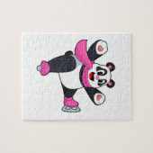 Puzzle Panda Patinage sur glace Patins sur glace (Horizontal)