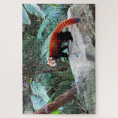 Puzzle panda rouge (Vertical)