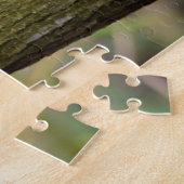 Puzzle Panda rouge marchant sur la branche (Côté)