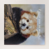 Puzzle Panda Rouge Mignonne Vous Manque Tellement (Horizontal)