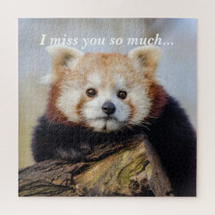 Puzzle Panda Rouge Mignonne Vous Manque Tellement