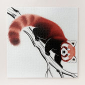 Puzzle Panda roux perché sur une branche (Horizontal)