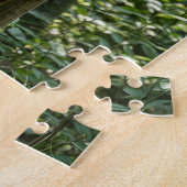 Puzzle Panda sur une plateforme de rondins (Côté)
