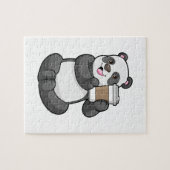Puzzle Panda with Coffee to go (Horizontal)