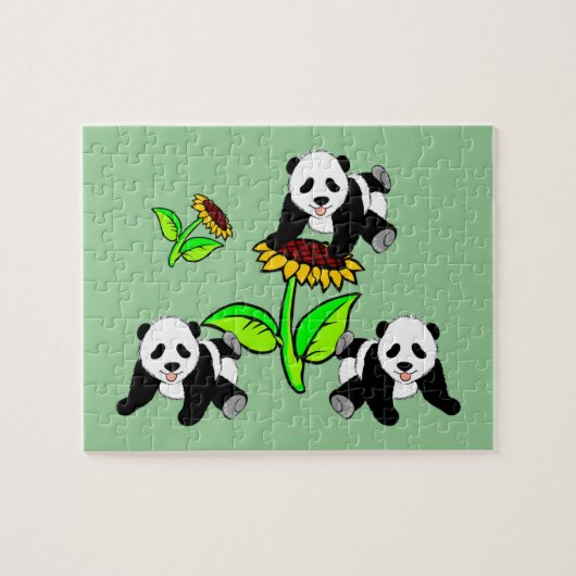 Puzzle Pandas de tournesol (Horizontal)