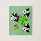 Puzzle Pandas de tournesol (Vertical)