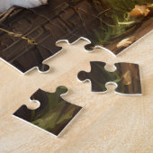 Puzzle Panier de cinq chiots mignons (Côté)
