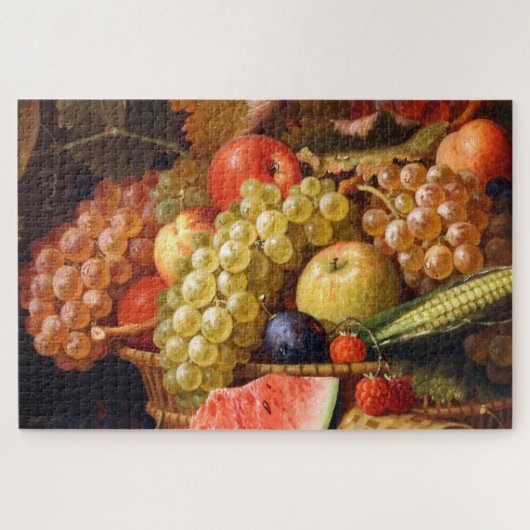 Puzzle Panier de fruits abondant (Horizontal)