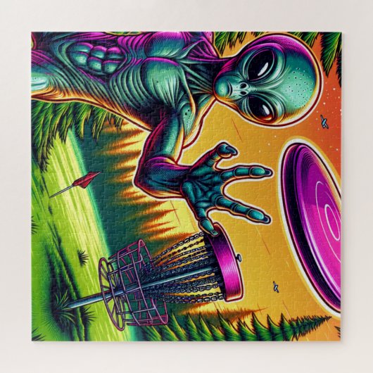 Puzzle Panier de golf de disque Alien (Horizontal)