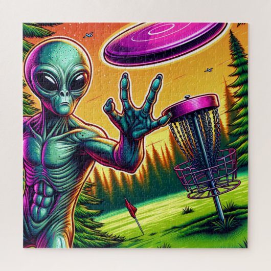Puzzle Panier de golf de disque Alien (Vertical)