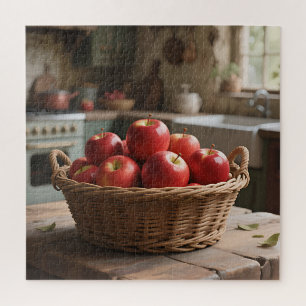 Puzzle Panier de pommes rouges