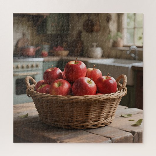 Puzzle Panier de pommes rouges (Vertical)