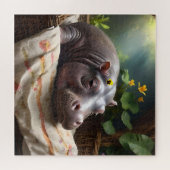 Puzzle **"Panier de rêves : une petite sieste de bébé hip (Horizontal)