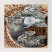 Puzzle Panier rempli de chatons (Horizontal)