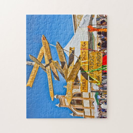 Puzzle Panneau à Madrid. (Vertical)