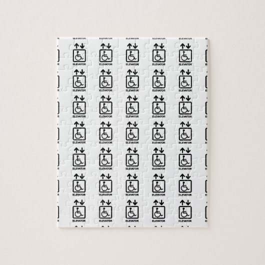 Puzzle Panneau Ascenseur Personnes handicapées (Vertical)