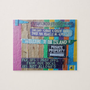 Puzzle Panneau coloré Welcome Island Carribean