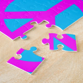 Puzzle Panneau de paix Art pop quatre couleurs (Côté)