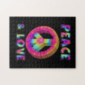 Puzzle Panneau de paix Paix et Amour avec Tie Dye (Horizontal)