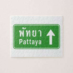 Puzzle Panneau de signalisation routière Pattaya ⚠ Thaïla