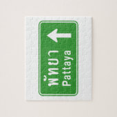 Puzzle Panneau de signalisation routière Pattaya ⚠ Thaïla (Vertical)