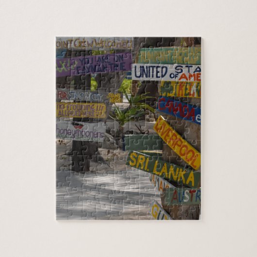 Puzzle Panneau indicateur Rum Point Grand Cayman (Vertical)