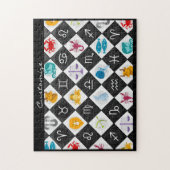 Puzzle Panneau solaire Zodiac Calendrier Astrologie Thund (Vertical)