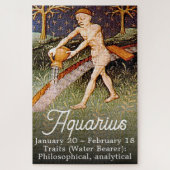 Puzzle Panneau Zodiac du porteur d'eau Aquarius Fête d'an (Vertical)
