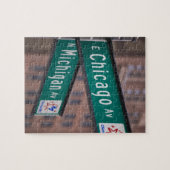 Puzzle Panneaux de Chicago et Michigan Avenue, Chicago, (Horizontal)