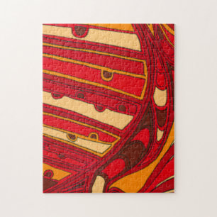 Puzzle Panneaux orange Abstraits
