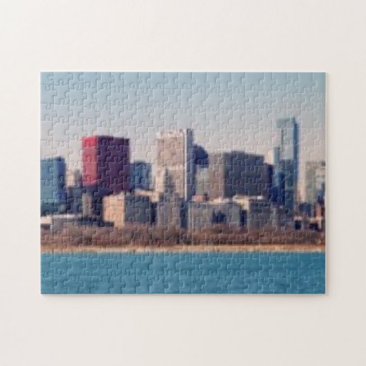 Puzzle Panorama de l'horizon de Chicago (Horizontal)