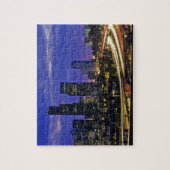 Puzzle panorama de Seattle, Washington la nuit (Vertical)