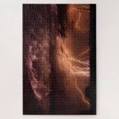 Puzzle Panorama dramatique de faisceau de foudre (Vertical)