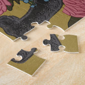 Puzzle Panthère parmi les fleurs (Côté)