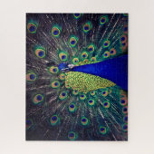 Puzzle Paon bleu cobalt (Vertical)