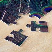 Puzzle Paon bleu cobalt (Côté)
