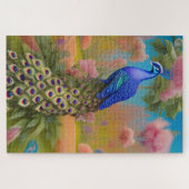 Puzzle Paon dans le jardin (Horizontal)