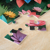 Puzzle Paon en origami (Côté)