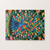 Puzzle Paon en origami (Horizontal)