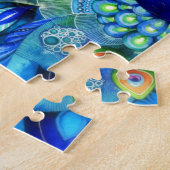 Puzzle Paon en pleine floraison (Côté)
