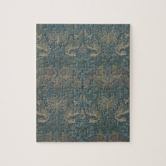 Puzzle Paon et Dragon par William Morris (Vertical)