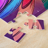 Puzzle Paon vibrant (Côté)