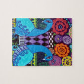 Puzzle Paons avec l'art de fleurs par la bruyère Galler (Horizontal)